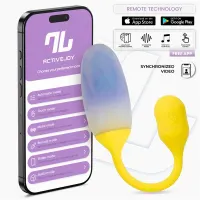 NexEgg Huevo Vibrador Doble Capa Silicona App Amarillo/Púrpura · INTOYOU APP SERIES · Huevos y Balas Vibradoras