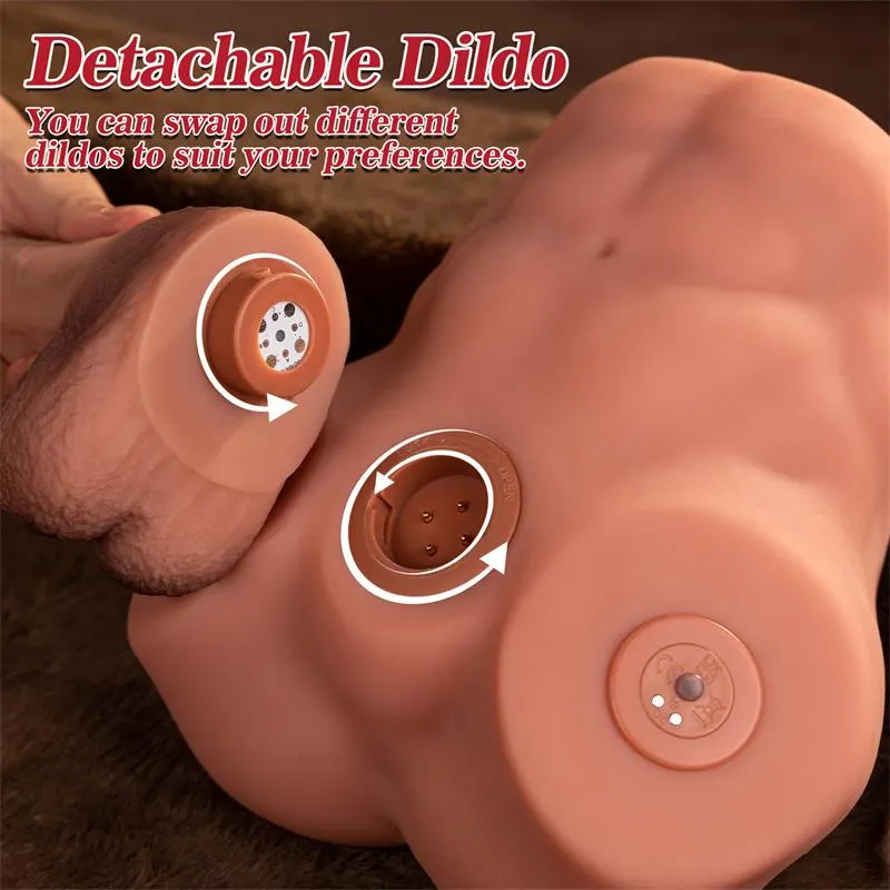 Jonah Semi Torso con Dildo Desmontable, Thrusting y APP 3.48 kg · XISE · Masturbadores Él — Foto 7