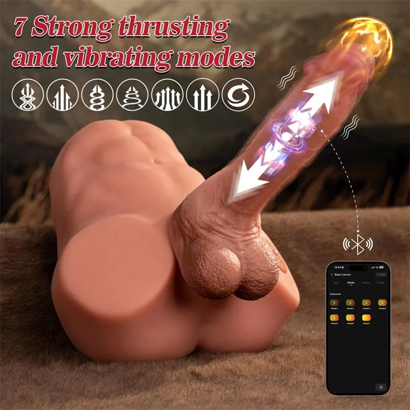Jonah Semi Torso con Dildo Desmontable, Thrusting y APP 3.48 kg · XISE · Masturbadores Él