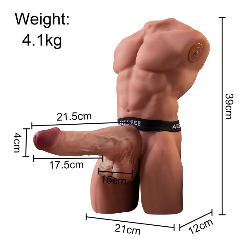 Ely Torso con Dildo Desmontable, Thrusting y APP 4.1 kg · XISE · Masturbadores Él — foto 12