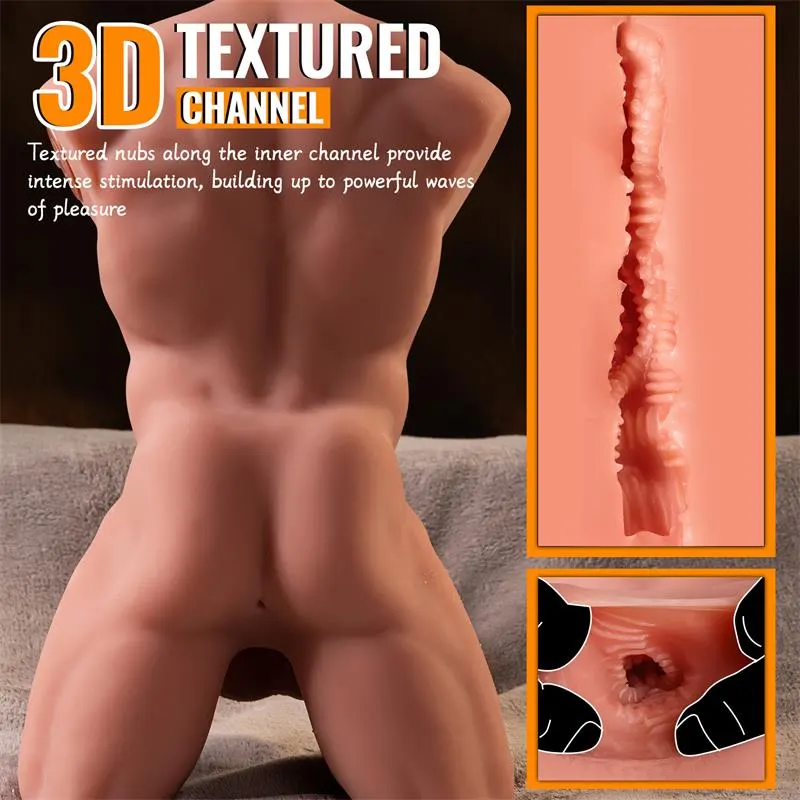 Ely Torso con Dildo Desmontable, Thrusting y APP 4.1 kg · XISE · Masturbadores Él — foto 10