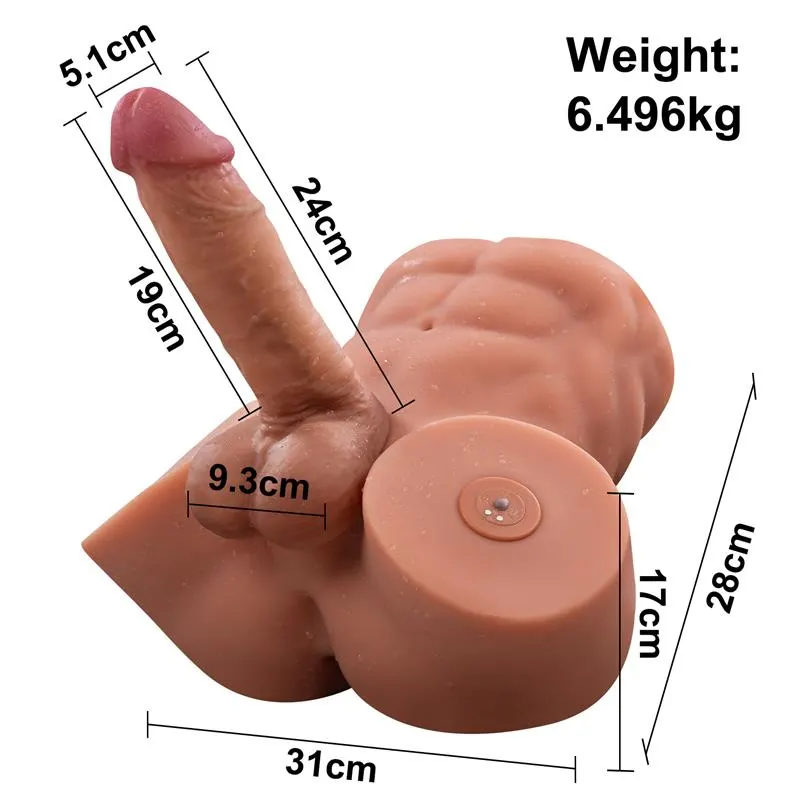 Gretel Semi Torso con Dildo Desmontable, Thrusting y APP 6 kg · XISE · Masturbadores Él — Foto 12