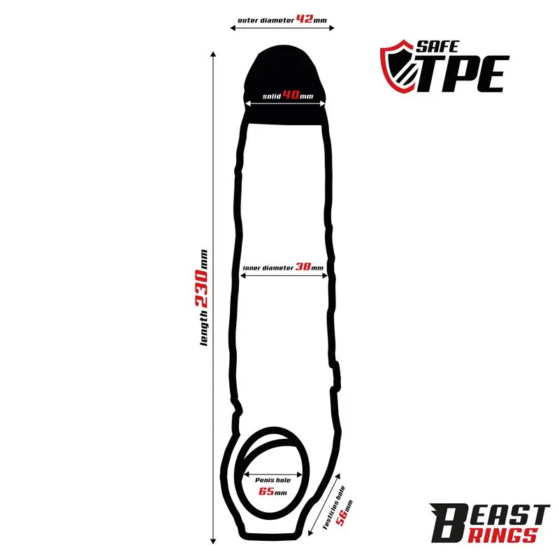 Funda para el Pene 23 cm · BEAST RINGS · Fundas y Extensiones para el Pene — Foto 6