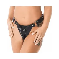 Arnés Ajustable de Cuero con 3 Anillos · BONDAGE PLAY · Anillos para el Pene
