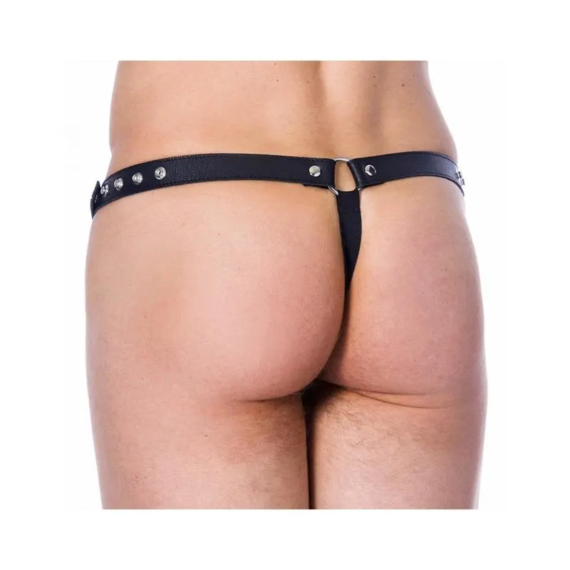 Tanga de Cuero Ajustable con Abertura · BONDAGE PLAY · Tangas y Braguitas — Foto 2