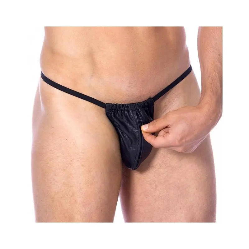 Tanga de Cuero Ajustable Talla Única · BONDAGE PLAY · Tangas y Braguitas