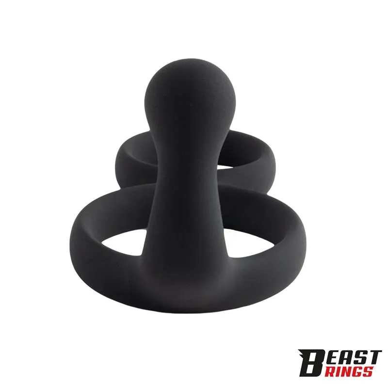 Anillo Doble Silicona Solida 50/40 mm · BEAST RINGS · Anillos para el Pene — Foto 7
