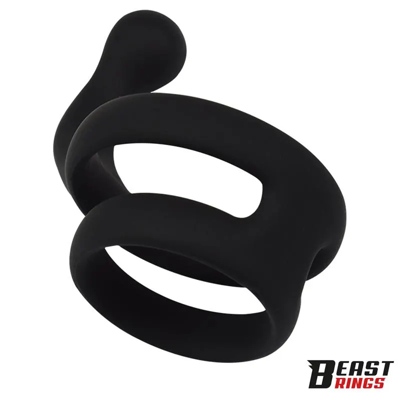 Anillo Doble Silicona Solida 50/40 mm · BEAST RINGS · Anillos para el Pene — Foto 4