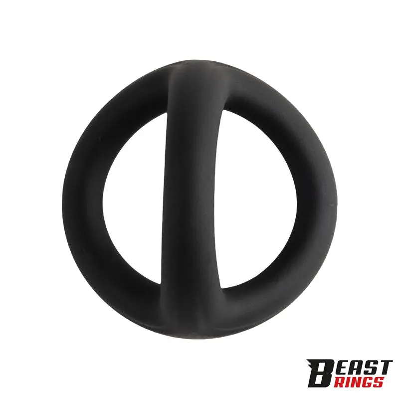 Anillo Triple Silicona Solida 44/38/35mm Talla M · BEAST RINGS · Anillos para el Pene — Foto 4