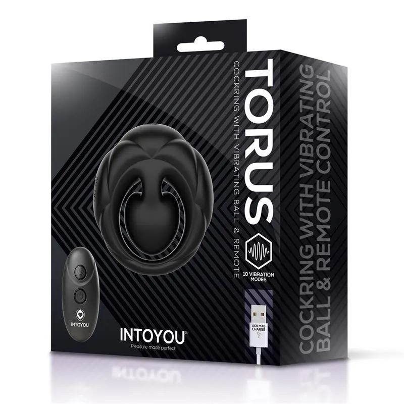 Torus Anillo Vibrador con Bola Clitoriana con Control Remoto USB · INTOYOU · Anillos para el Pene — photo 9