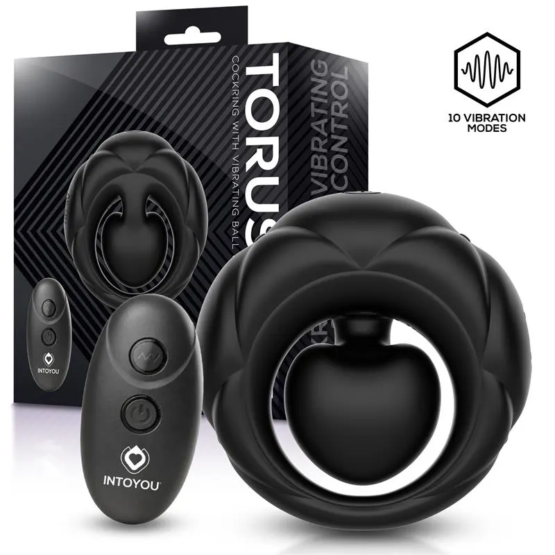 Torus Anillo Vibrador con Bola Clitoriana con Control Remoto USB · INTOYOU · Anillos para el Pene