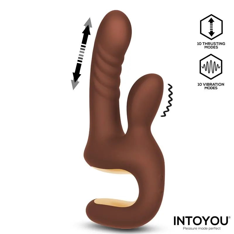 Mocca Vibrador con Thrusting y Mango Ergonómico USB · INTOYOU · Vibradores — Foto 2