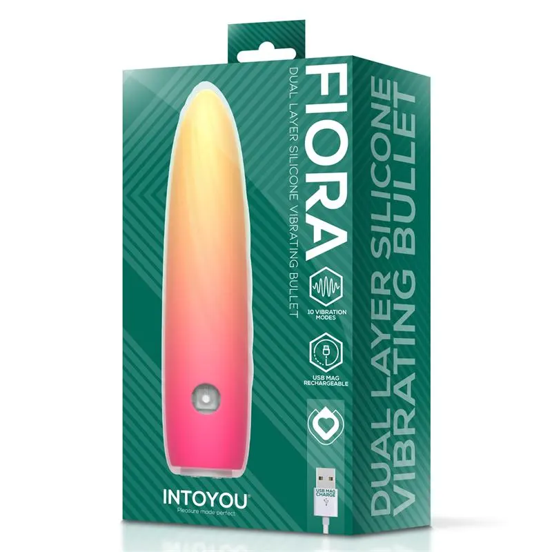 Fiora Bala Vibradora Silicona Doble Capa USB · INTOYOU · Huevos y Balas Vibradoras — Foto 10