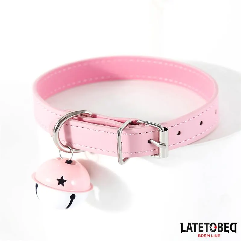 Collar con Cascabel Ajustable Rosa · LATETOBED BDSM LINE · Accesorios BDSM y Fetish