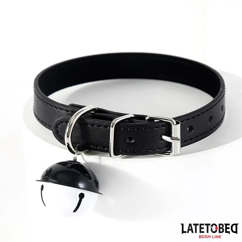 Collar con Cascabel Ajustable Negro · LATETOBED BDSM LINE · Accesorios BDSM y Fetish — Foto 3