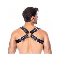Arnés Cruzado de Cuero Ajustable · BONDAGE PLAY · BONDAGE PLAY · Accesorios y Sets