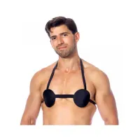 Sujetador de Cuero con Pinchos Unisex · BONDAGE PLAY · Accesorios y Sets