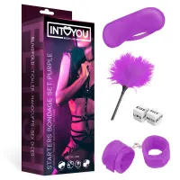 Set de Bondage para Principiantes Starters 4 Piezas Púrpura · INTOYOU BDSM LINE · Accesorios BDSM y Fetish