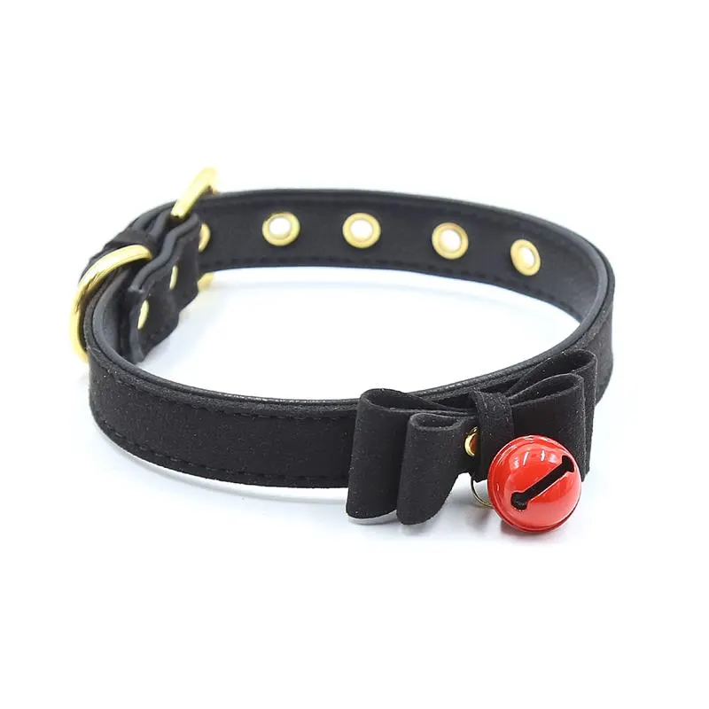 Collar con Lazo y Cascabel 44 cm Negro/Rojo · LATETOBED BDSM LINE · Accesorios BDSM y Fetish — Foto 2