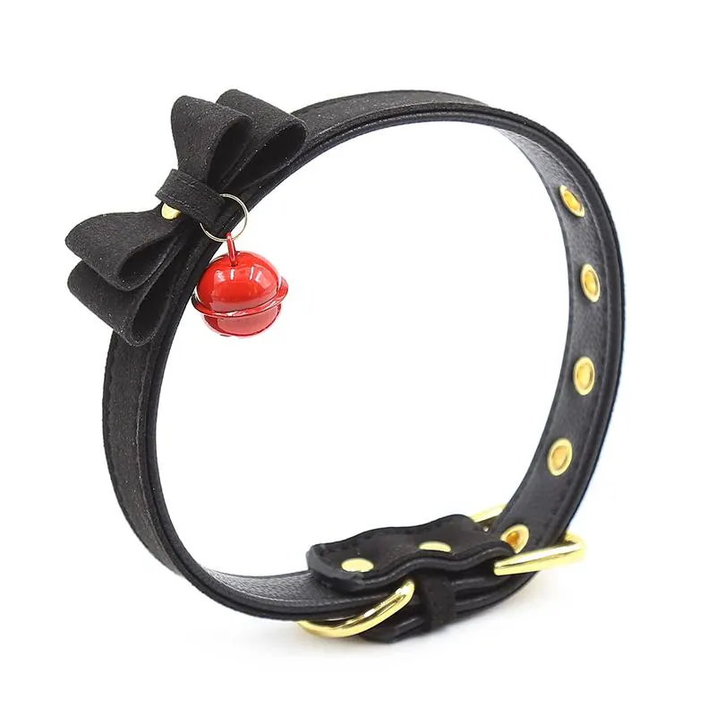 Collar con Lazo y Cascabel 44 cm Negro/Rojo · LATETOBED BDSM LINE · Accesorios BDSM y Fetish — Foto 4