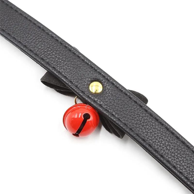 Collar con Lazo y Cascabel 44 cm Negro/Rojo · LATETOBED BDSM LINE · Accesorios BDSM y Fetish — Foto 5