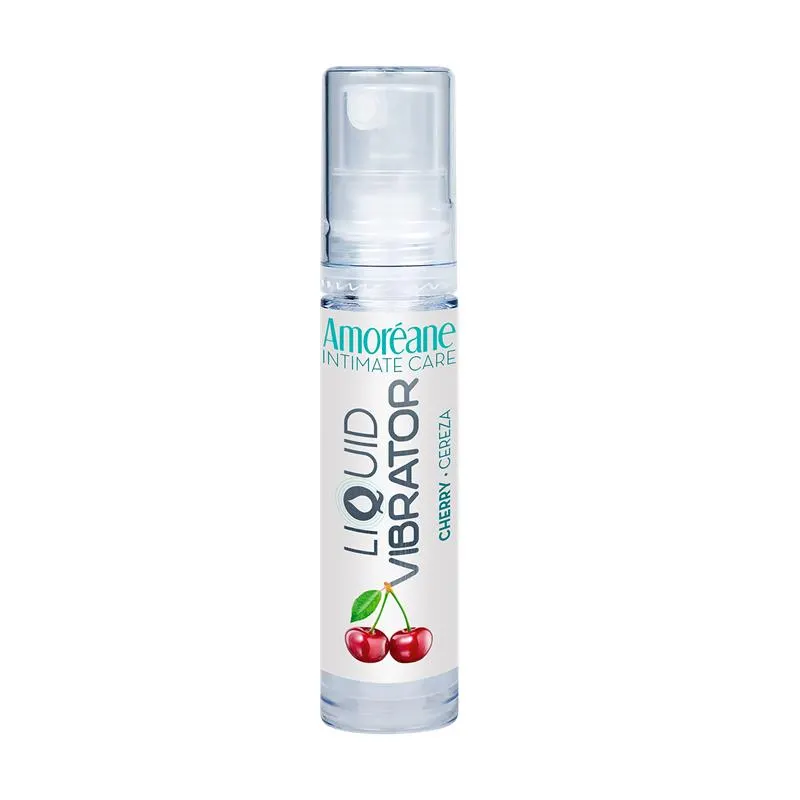 Vibrador Líquido Base Agua Cereza 10 ml · AMOREANE · Lubricantes