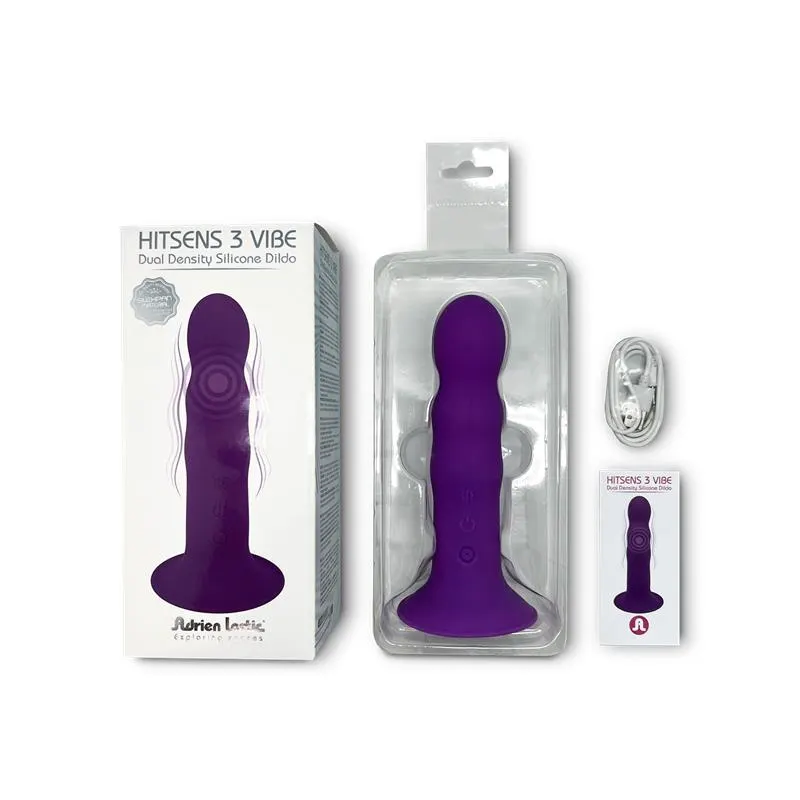 Dildo Doble Densidad Vibración Hitsens 3 Púrpura · ADRIEN LASTIC · Anal — photo 3