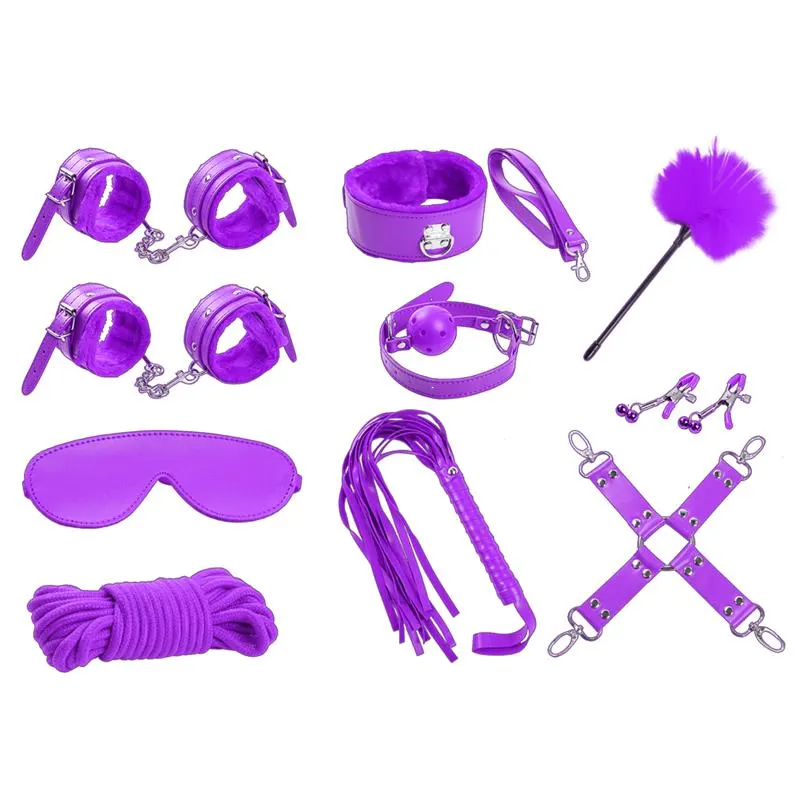 Set Bondage de 10 Piezas Púrpura · INTOYOU BDSM LINE · Accesorios BDSM y Fetish — Foto 3