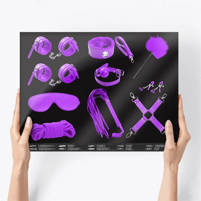 Set Bondage de 10 Piezas Púrpura · INTOYOU BDSM LINE · Accesorios BDSM y Fetish