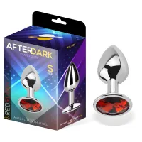 Plug Anal con Joya rojo Rubi Talla S Aluminio · AFTERDARK · Anal