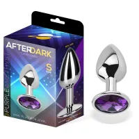 Plug Anal con Joya Púrpura Amatista Talla S Aluminio · AFTERDARK · Anal