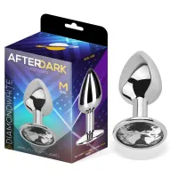 Plug Anal con Jota Color Blanco Diamante Talla M Aluminio · AFTERDARK · Anal