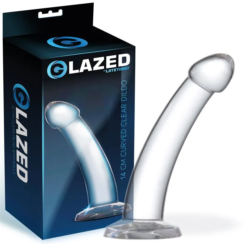 Dildo Curvado Material Cristalino 14 cm · GLAZED · Dildos