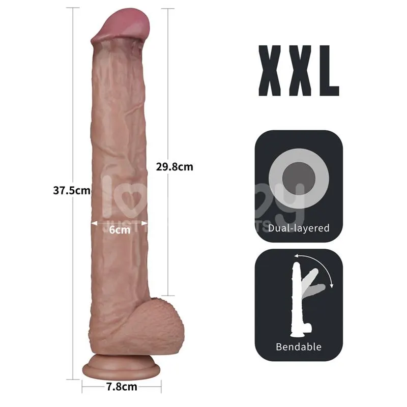 Dildo Dual Layer Articulable XXL 14,5 · LOVETOY · Dildos — photo 15