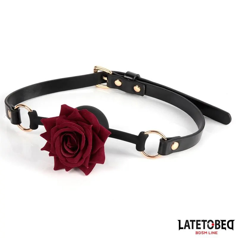 Mordaza Transpirable con Rosa · LATETOBED BDSM LINE · Máscaras, Antifaces y Mordazas — photo 2