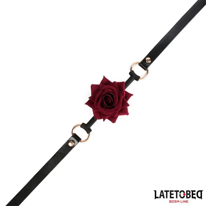Mordaza Transpirable con Rosa · LATETOBED BDSM LINE · Máscaras, Antifaces y Mordazas — photo 4