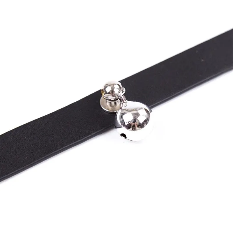 Collar con Cascabel Ajustable 43 cm Negro · LATETOBED BDSM LINE · Accesorios BDSM y Fetish — Foto 3