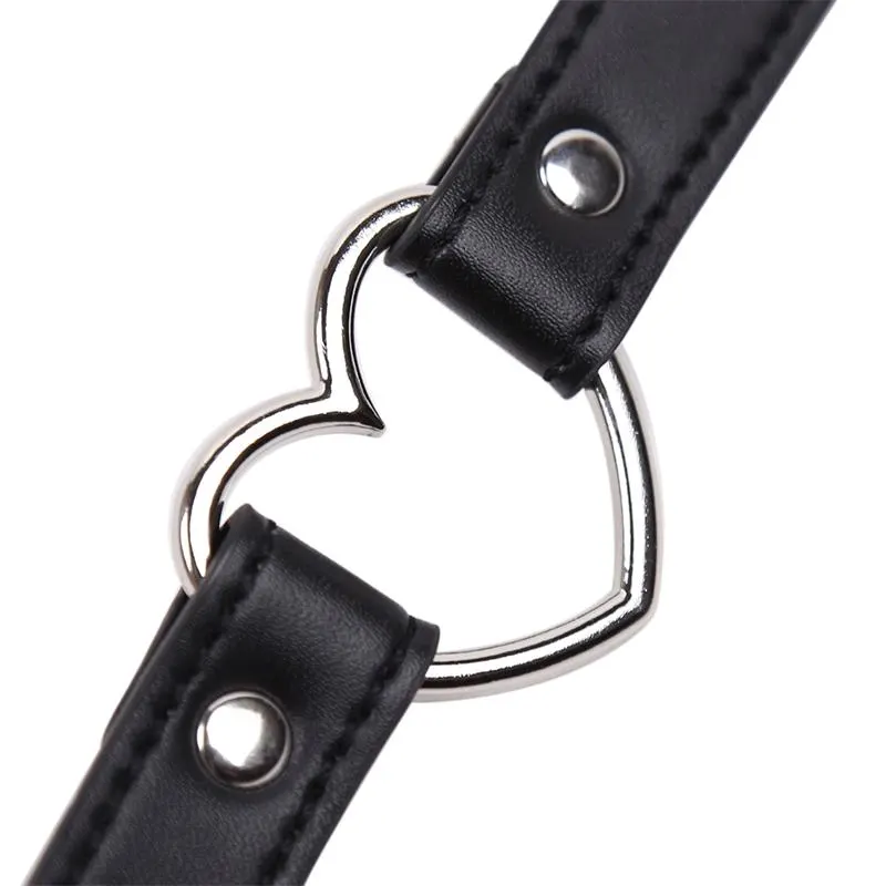 Collar con Aro en Forma de Corazón Ajustable 41,5 cm Negro · LATETOBED BDSM LINE · Accesorios BDSM y Fetish — Foto 5