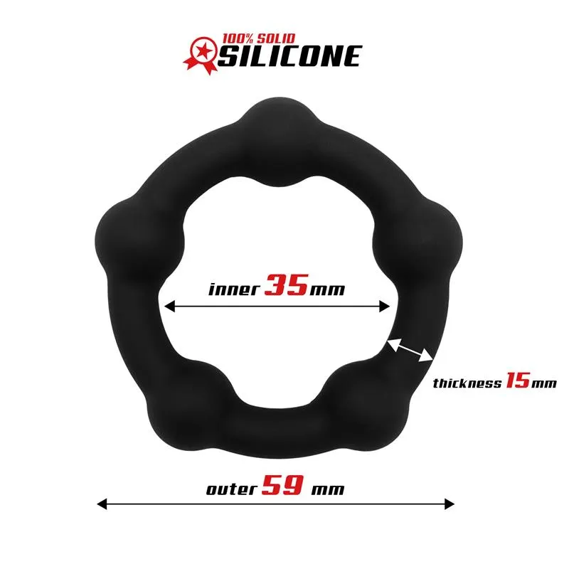 Anillo para el Pene Silicona Sólida 3.5 cm Negro · BEAST RINGS · Anillos para el Pene — Foto 2