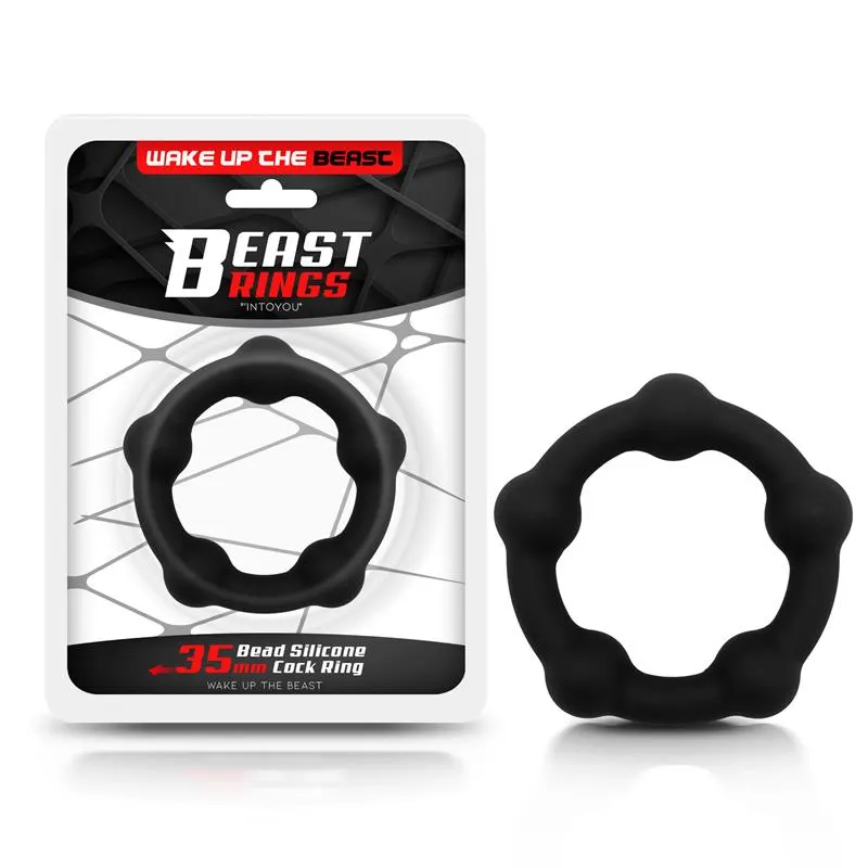 Anillo para el Pene Silicona Sólida 3.5 cm Negro · BEAST RINGS · Anillos para el Pene