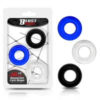 Set 3 Anillos para el Pene 3 Colores 1.6 cm · BEAST RINGS · Anillos para el Pene