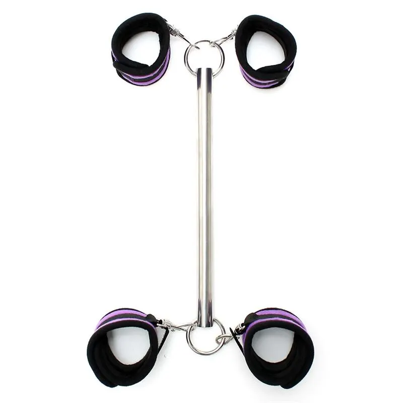 Barra Separadora con Esposas Purpura · BONDAGE PLAY · Esposas y Ataduras — Foto 4