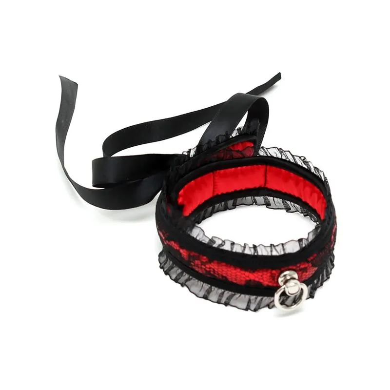 Collar de Saten Rojo · BONDAGE PLAY · Accesorios BDSM y Fetish — Foto 2