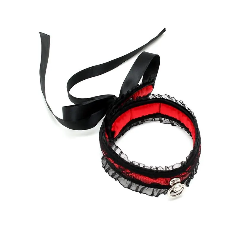 Collar de Saten Rojo · BONDAGE PLAY · Accesorios BDSM y Fetish — Foto 3