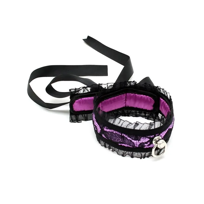 Collar de Satén Purpura · BONDAGE PLAY · Accesorios BDSM y Fetish — Foto 2