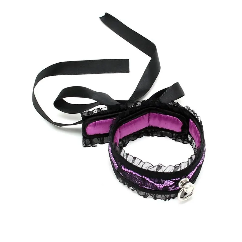Collar de Satén Purpura · BONDAGE PLAY · Accesorios BDSM y Fetish — Foto 3