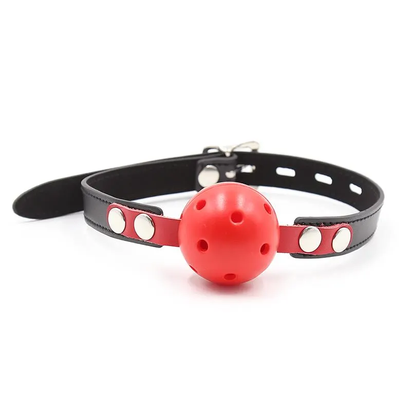 Mordaza de Bola Transpirable Negro/Rojo · LATETOBED BDSM LINE · Máscaras, Antifaces y Mordazas — photo 2