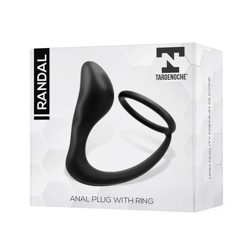 Randal Plug Anal con Anillo para el Pene Silicona Negro · TARDENOCHE · Anal — Foto 2