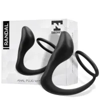 Randal Plug Anal con Anillo para el Pene Silicona Negro · TARDENOCHE · Anal