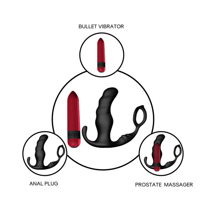 Masajeador Prostática y Plug Anal 2 en 1 con Vibración · URBAN SKY · Anal